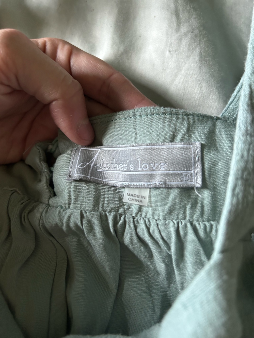 Sage Green Textured Ruffled Strap Crop - Picture 2 of 3